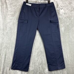 Aramark Cargo Work Pants Women's 14 x UF Navy Blue